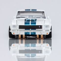 AFX 1965 Shelby Mustang GT350 HO Scale Slot Car (White) (LWB) (Mega G+) 22068 (ONLINE ORDER ONLY)