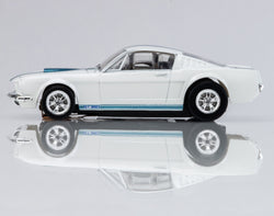 AFX 1965 Shelby Mustang GT350 HO Scale Slot Car (White) (LWB) (Mega G+) 22068 (ONLINE ORDER ONLY)