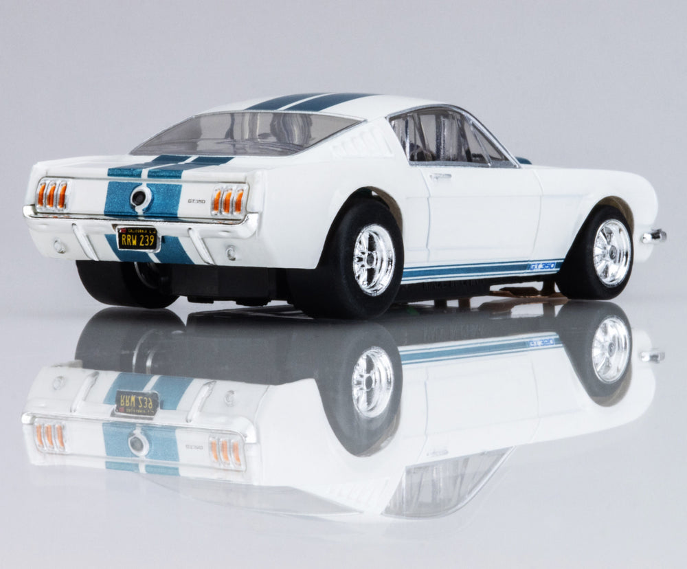 AFX 1965 Shelby Mustang GT350 HO Scale Slot Car (White) (LWB) (Mega G+) 22068 (ONLINE ORDER ONLY)