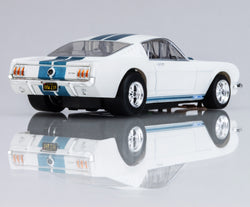 AFX 1965 Shelby Mustang GT350 HO Scale Slot Car (White) (LWB) (Mega G+) 22068 (ONLINE ORDER ONLY)