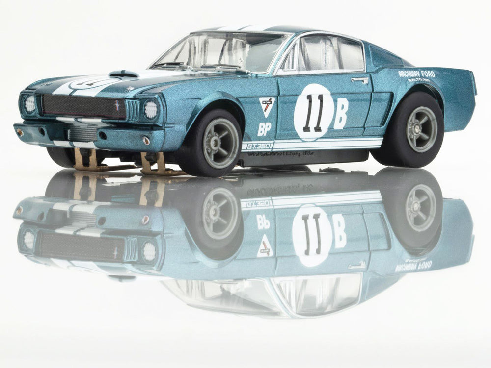 AFX 1965 Shelby Mustang GT350R Mark Donohue Blue/White HO Scale Slot Car – 22071