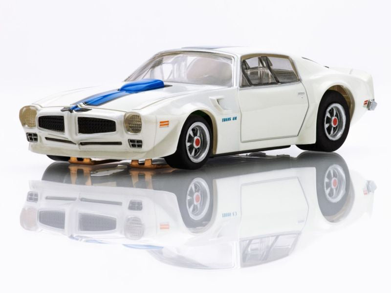 AFX 1970 Pontiac Firebird Trans Am White/Blue HO Scale Slot Car – 22096