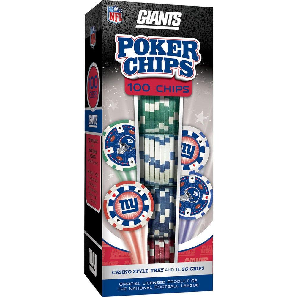 New York Giants 100 Piece Poker Chips (ONLINE ORDER ONLY)