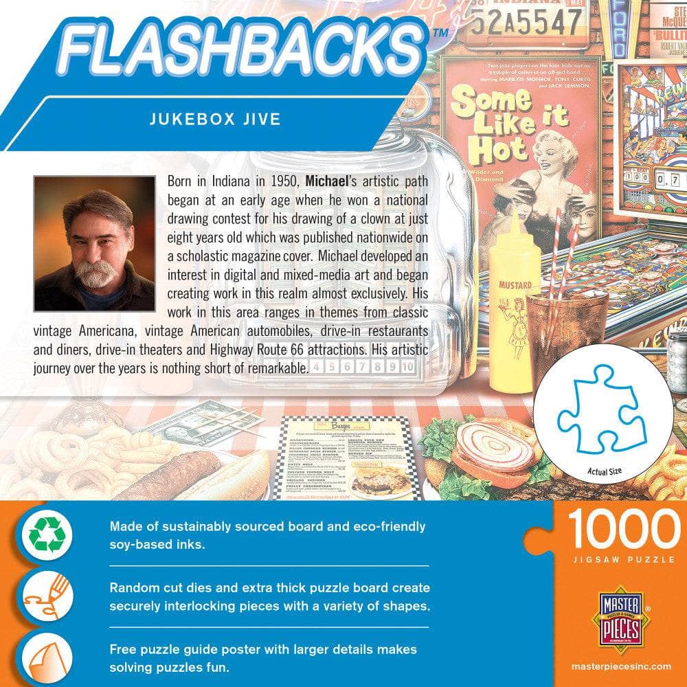 Flashbacks - Jukebox Jive 1000 Piece Jigsaw Puzzle