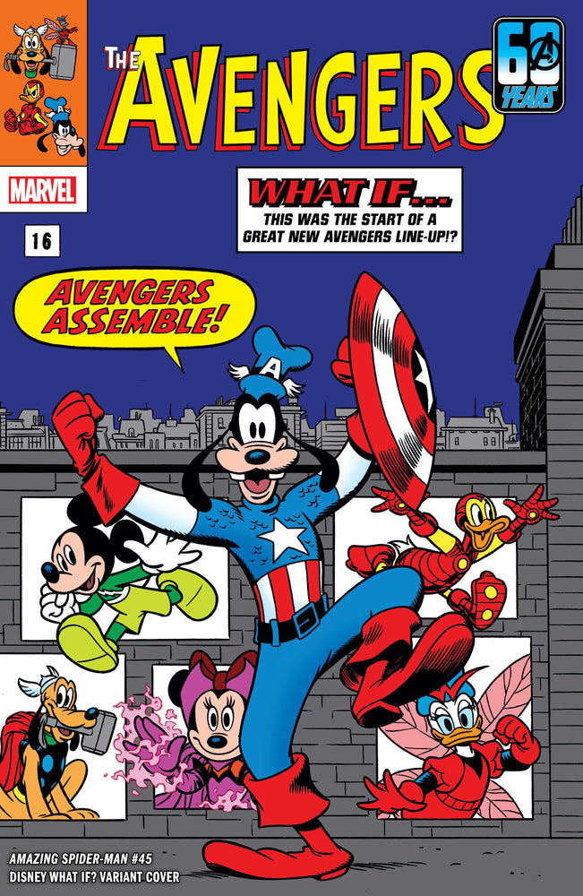 Amazing Spider-Man #45 B Vitale Mangiatordi Disney 100 What If Avengers 16 Homage Variant (03/13/2024) Marvel (ONLINE ORDER ONLY)