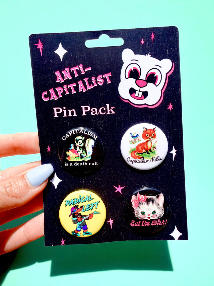 Anti-Capitalist Pin Pack – Button Set (Set of 4) (Online Order Only)