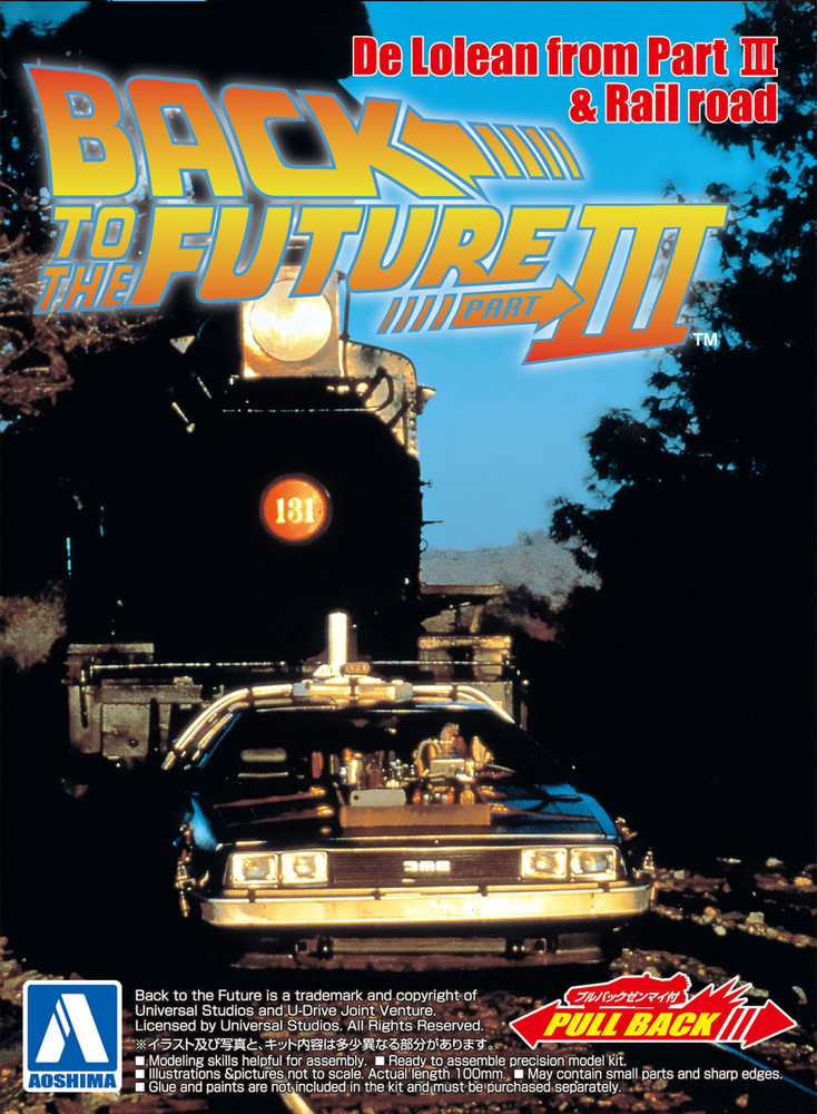 Back to the Future Part III pull-back DeLorean 1:43 scale plastic model kit