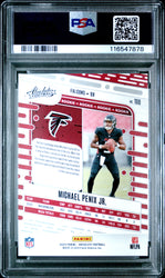 Graded 2024 Panini Absolute Michael Penix Jr #108 Red Squares Rookie RC Football Card PSA 10 Gem Mint