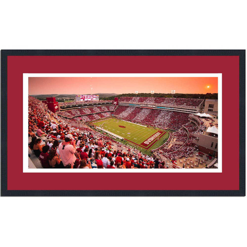 Framed Donald W. Reynolds Razorback Stadium Arkansas Razorbacks 16x24 NCAA Football Photo Professionally Matted (ONLINE ORDER ONLY)