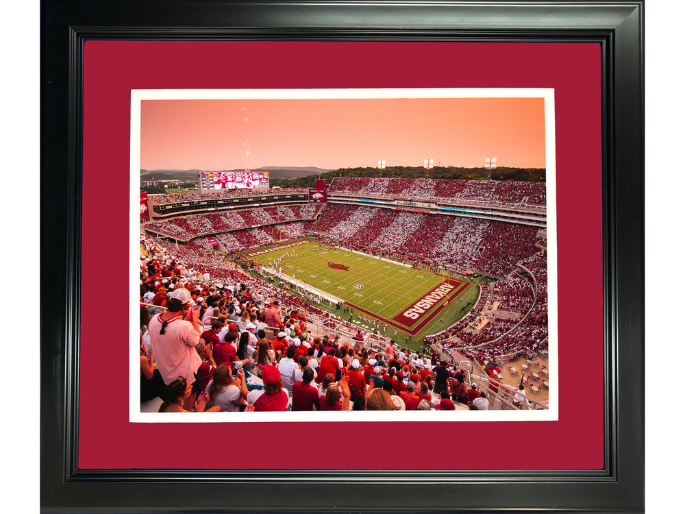 Framed Donald W. Reynolds Razorback Stadium Arkansas Razorbacks 11"x14" NCAA Football Photo Professionally Matted (ONLINE ORDER ONLY)