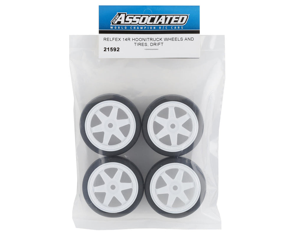 Team Associated Reflex 14R Hoonitruck Pre-Mounted Drift Tires and Wheels