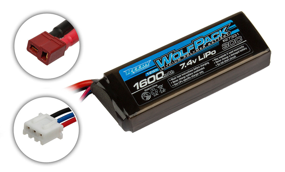 Team Associated Reedy WolfPack 1600mAh 7.4V 2S 30C LiPo Battery