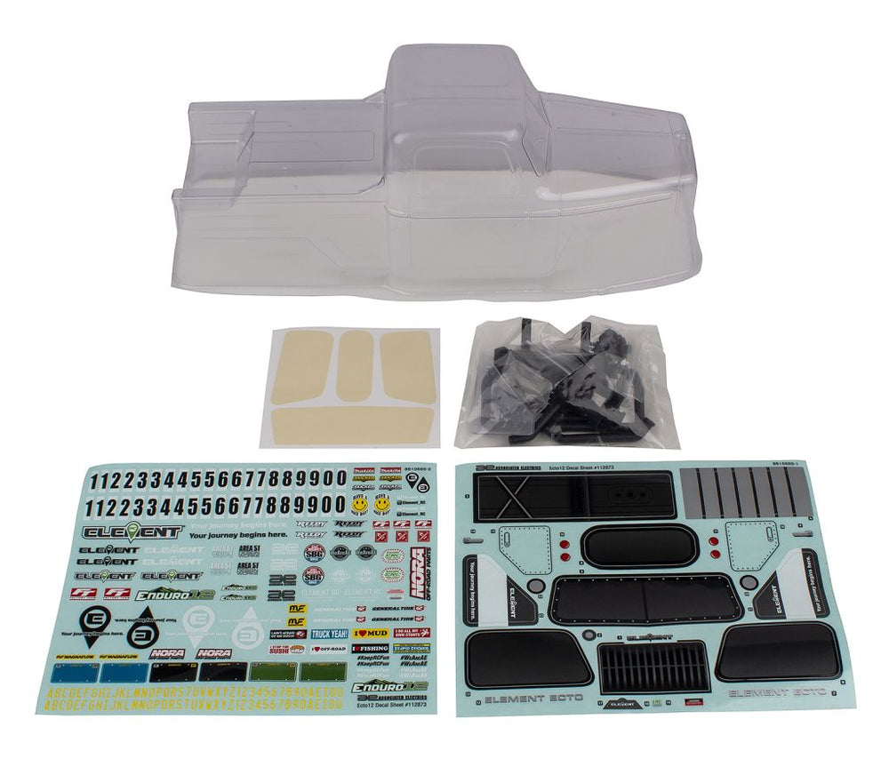 Team Associated Enduro 12, Ecto Body Set, Clear 41139 (ONLINE ORDER ONLY)