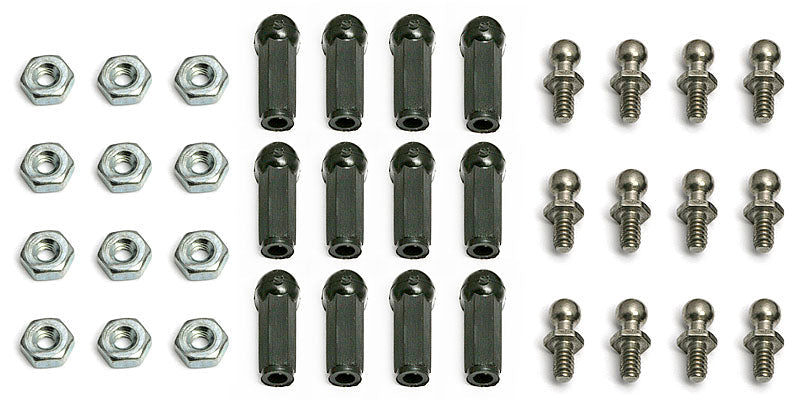 Team Associated RC10 Ballstud Set 0.20 inch - Silver