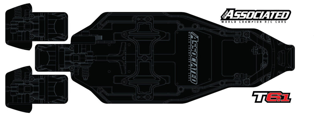 Team Associated Factory Team Chassis Protective Sheet Printed for T6.1 (ONLINE ORDER ONLY)