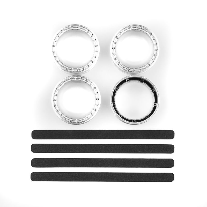 Team Associated DC10 FT Adjustable Wheel Rims, Silver 72243 (ONLINE ORDER ONLY)