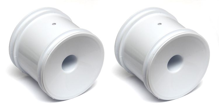 Team Associated Truck Hex Wheels White - Stadium Truck Racing Wheels