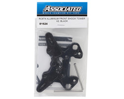 Team Associated RC8T4 Front Shock Tower V2 Black Aluminum (ONLINE ORDER ONLY)