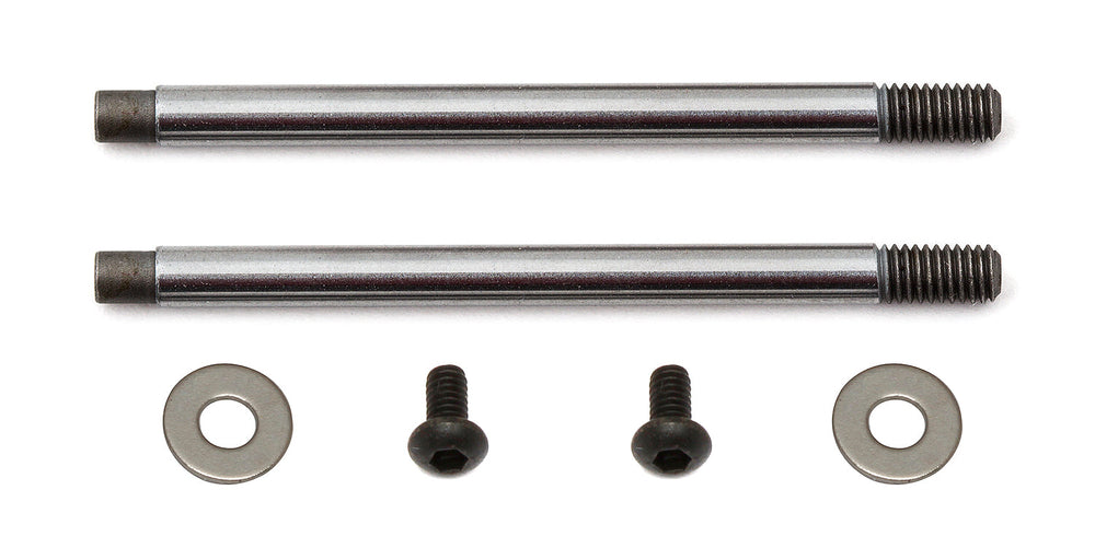 Team Associated Factory Team 3X23 Shock Shafts (2) V2 Chrome (ONLINE ORDER ONLY)