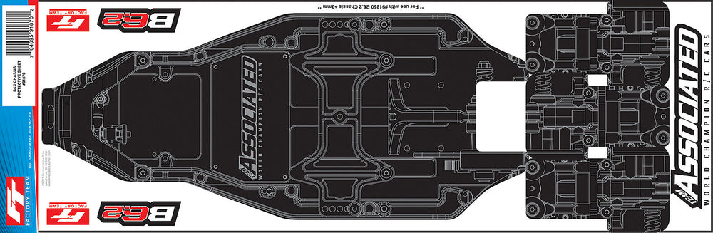 Team Associated RC10B6.2 Factory Team Chassis Protective Sheet Printed for RC10B6.2 (ONLINE ORDER ONLY)