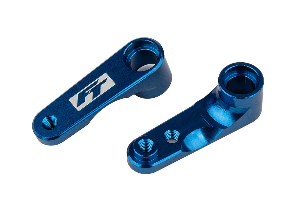 Team Associated RC10B6.4 Factory Team Steering Bellcranks Blue Aluminum (ONLINE ORDER ONLY)