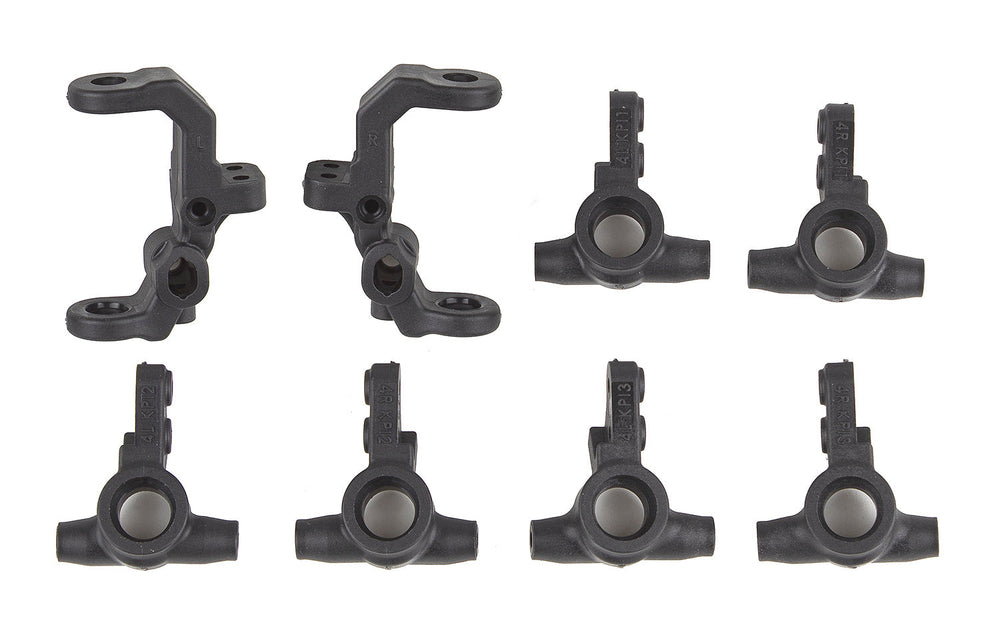 Team Associated FT Caster and Steering Blocks, Carbon 92415 (ONLINE ORDER ONLY)