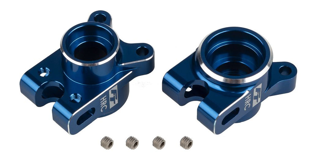Team Associated RC10B7 FT Rear Hub Set, HRC, Blue 92473 (ONLINE ORDER ONLY)