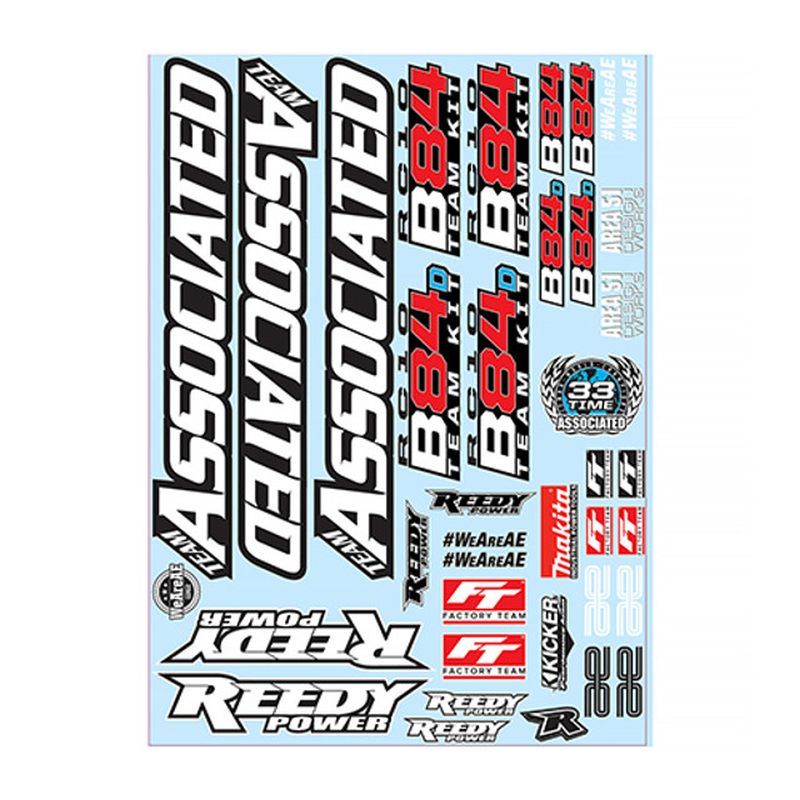 Team Associated RC10B84 Decal Sheet  92553 (ONLINE ORDER ONLY)
