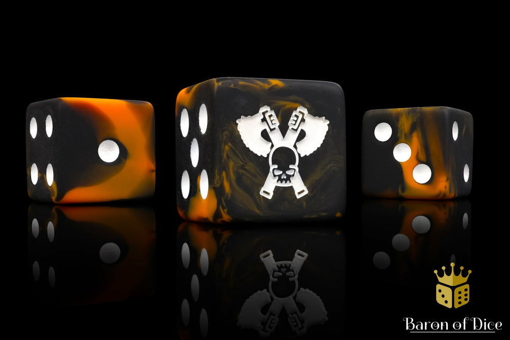 Skull Grinders Dice - Black Lava (ONLINE ORDER ONLY)