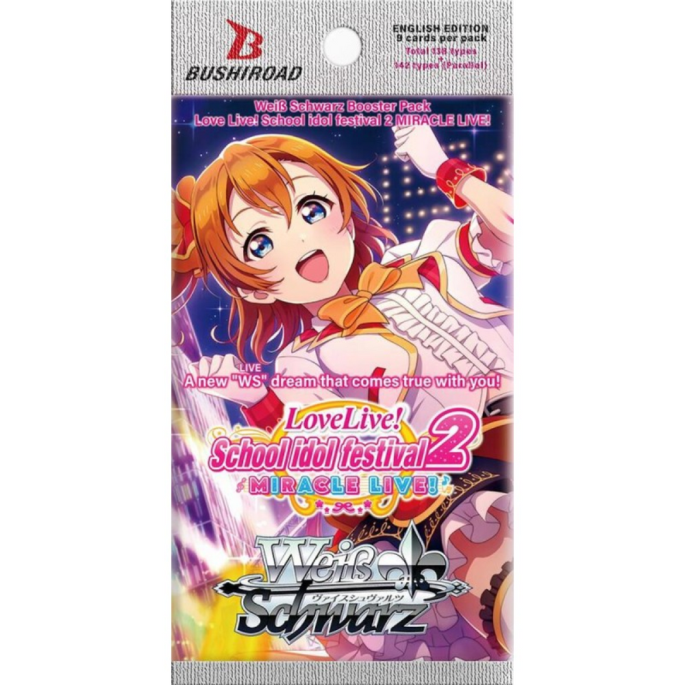 Weiss Schwarz Love Live! School Idol Festival 2 MIRACLE LIVE! Booster Pack | Bushiroad TCG (ONLINE ORDER ONLY)