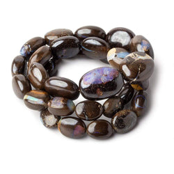 Australian Boulder Opal plain nuggets 18 inch 35 beads 9x6x4-19x14x9mm AA (ONLINE ORDER ONLY)