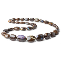 Australian Boulder Opal plain nuggets 18 inch 35 beads 9x6x4-19x14x9mm AA (ONLINE ORDER ONLY)