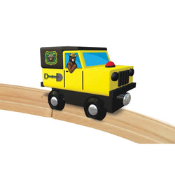 Smokey Bear Jeep Wood Toy Train