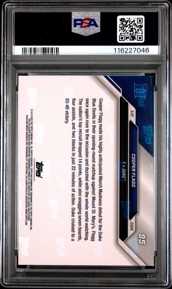 Graded 2024 Topps Bowman U Now Cooper Flagg #95 Rookie RC Basketball Card PSA 7 Near Mint (ONLINE ORDER ONLY)