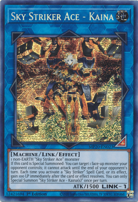 Sky Striker Ace - Kaina [MP20-EN023] Prismatic Secret Rare (ONLINE ORDER ONLY)