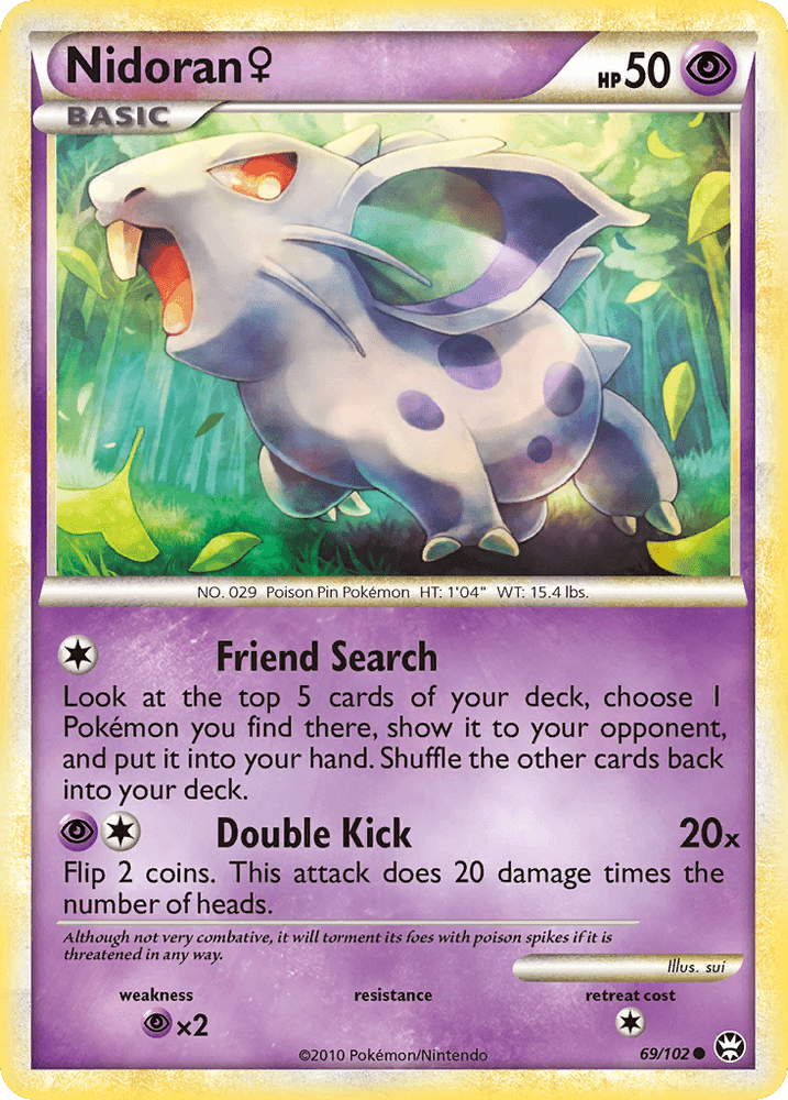 Nidoran (69/102) (Female) [HeartGold & SoulSilver: Triumphant] (Online Only)