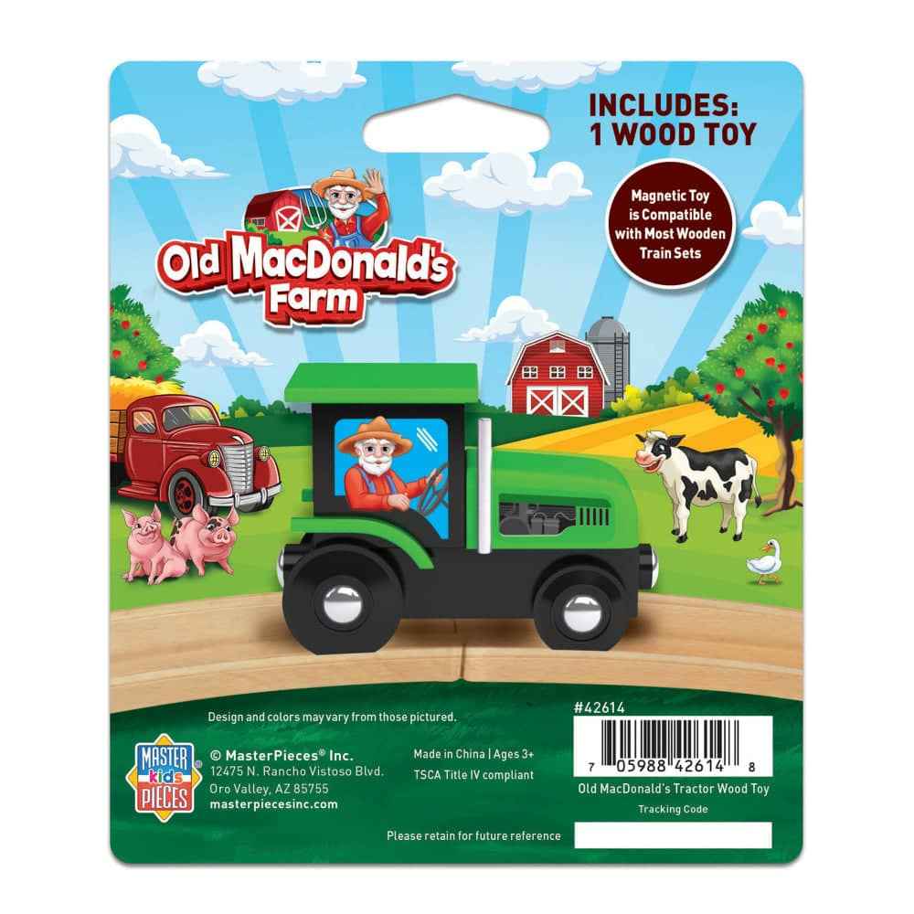 Old MacDonald's Farm - Tractor Wood Toy Train