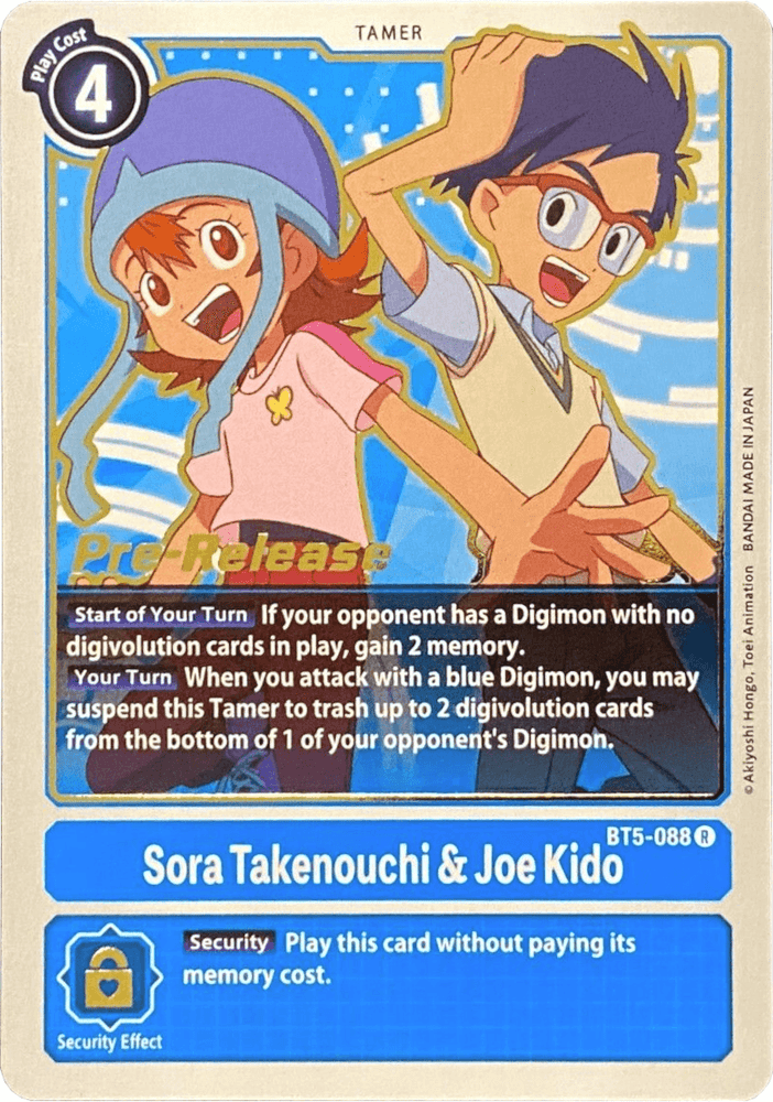 Sora Takenouchi & Joe Kido [BT5-088] [Battle of Omni Pre-Release Promos] (ONLINE ORDER ONLY)