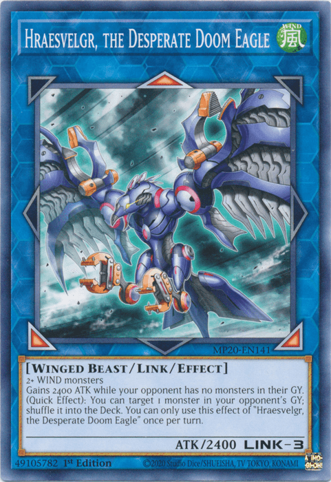 Hraesvelgr, the Desperate Doom Eagle [MP20-EN141] Common (ONLINE ORDER ONLY)