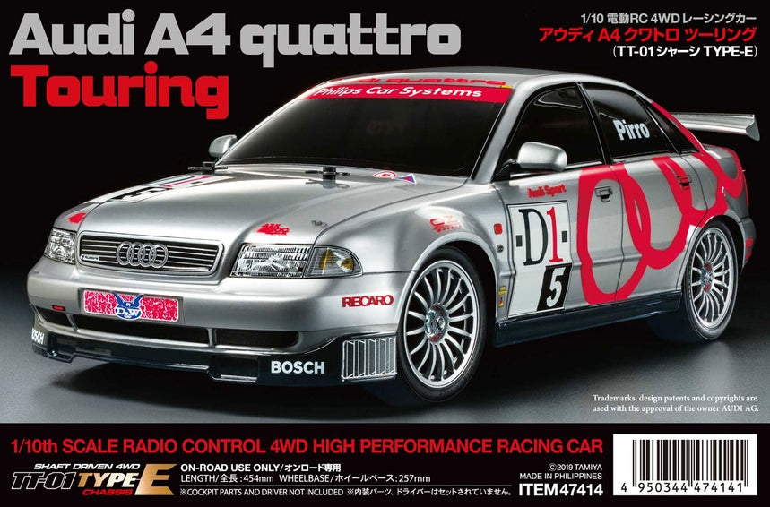 Tamiya 1/10 R/C Audi A4 Quattro Touring 4WD (TT-01 Type-E) 47414-A (ONLINE ORDER ONLY)