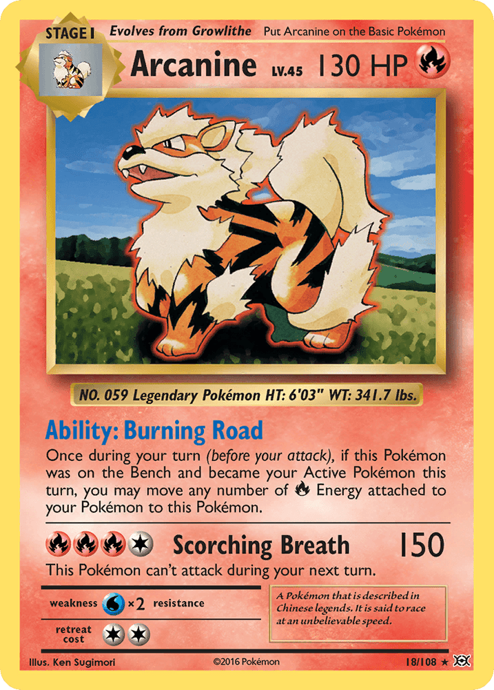 Arcanine (18/108) [XY: Evolutions] (Online Only)