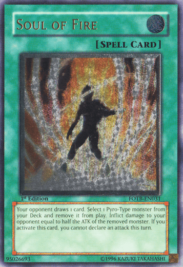 Soul of Fire [FOTB-EN031] Ultimate Rare (ONLINE ORDER ONLY)