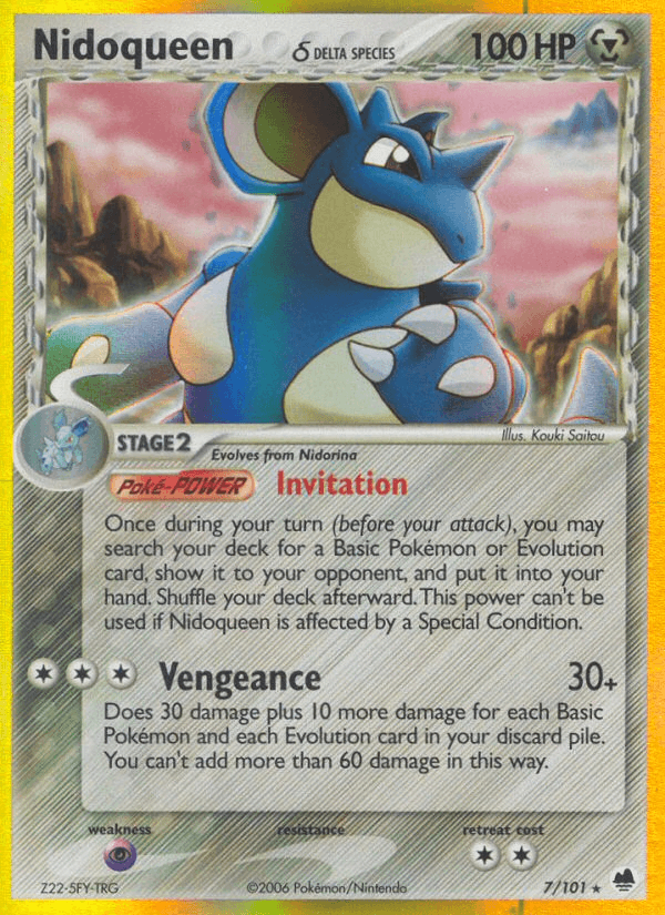 Nidoqueen (7/101) (Delta Species) [EX: Dragon Frontiers] (Online Only)
