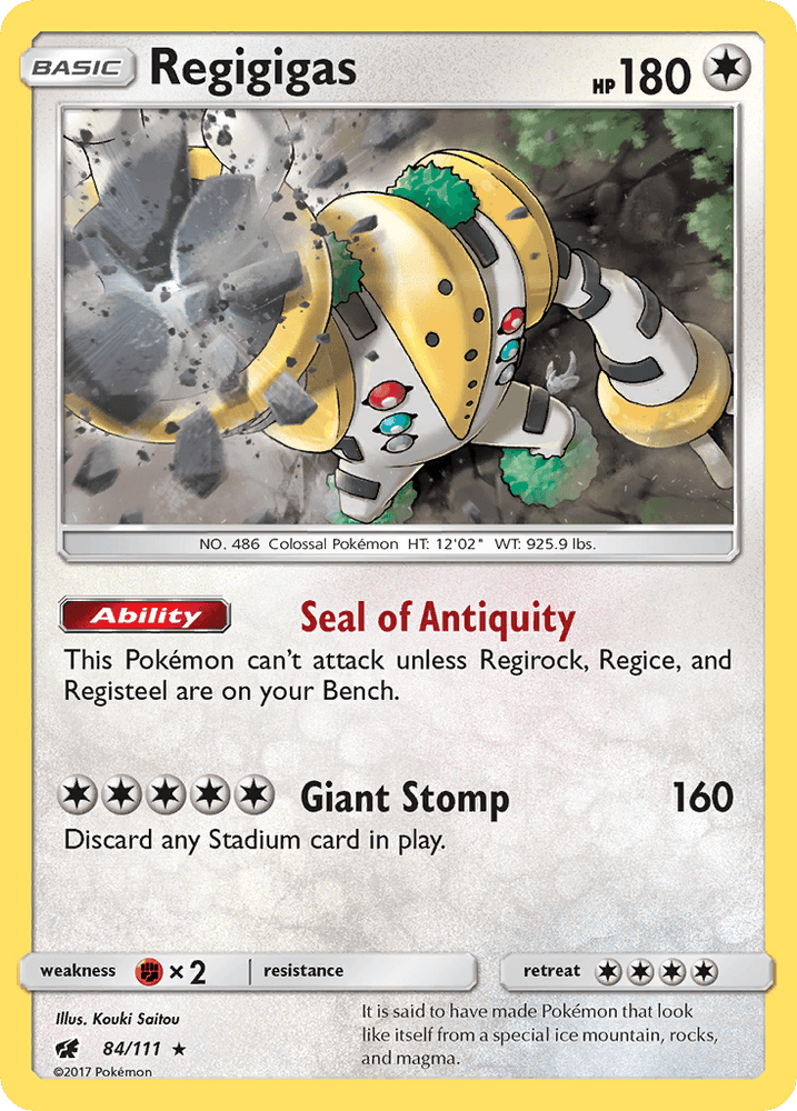 Regigigas (84/111) [Sun & Moon: Crimson Invasion] (Online Only)