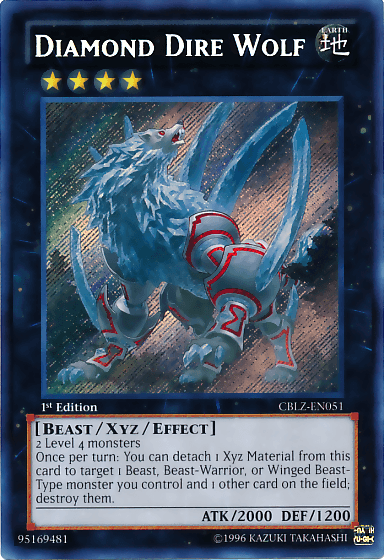 Diamond Dire Wolf [CBLZ-EN051] Secret Rare (ONLINE ORDER ONLY)