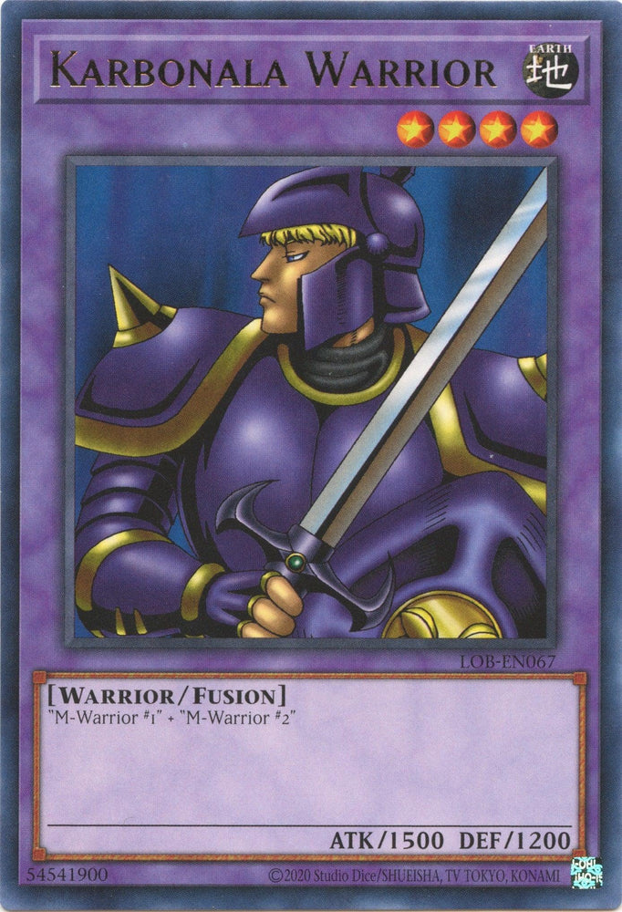 Karbonala Warrior (25th Anniversary) [LOB-EN067] Rare (ONLINE ORDER ONLY)