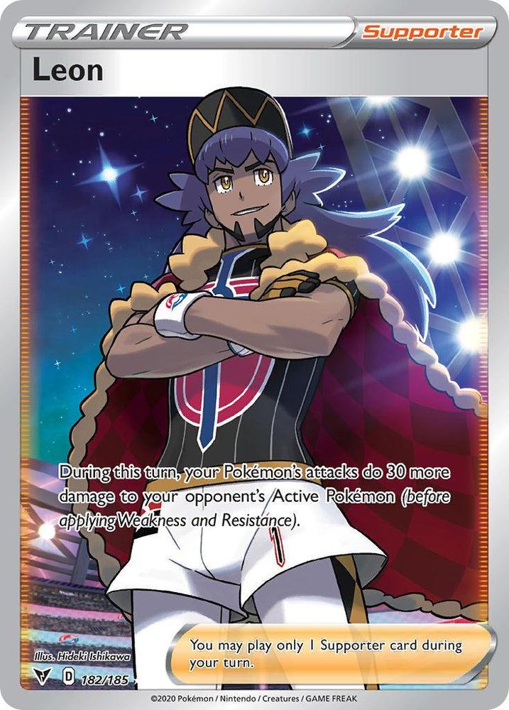 Leon (182/185) [Sword & Shield: Vivid Voltage] (Online Only)