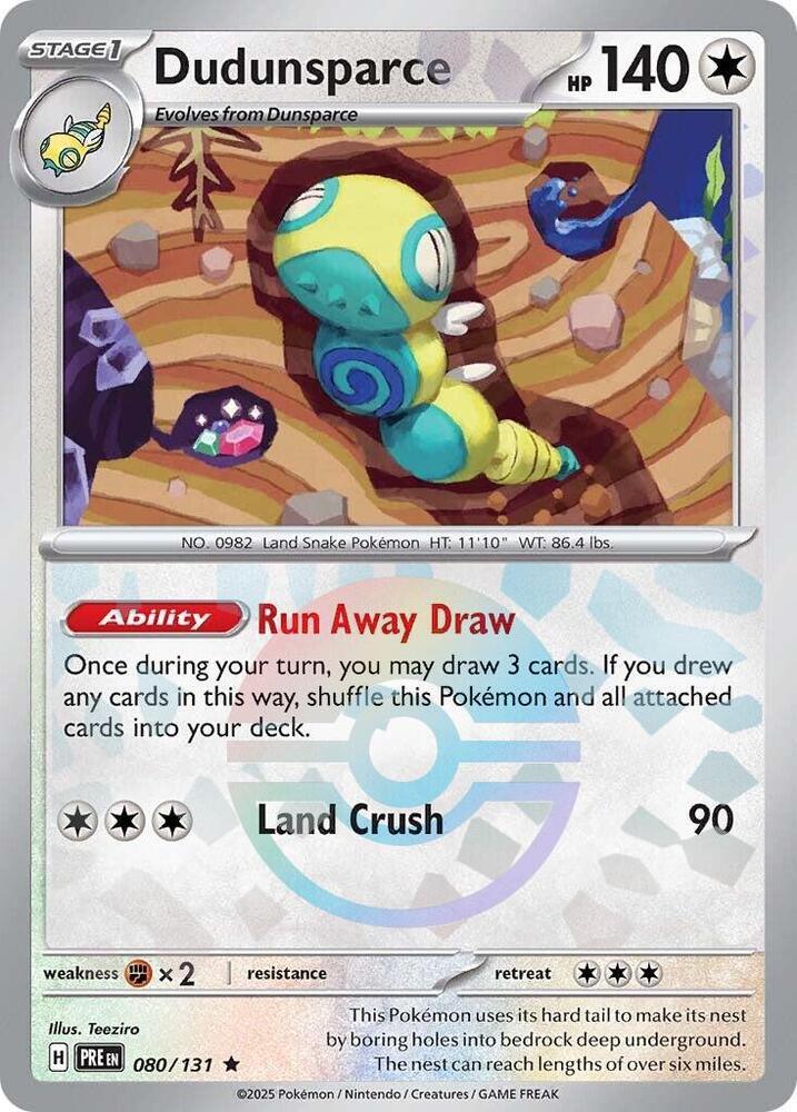 Dudunsparce (080/131) (Poke Ball Pattern) [Scarlet & Violet: Prismatic Evolutions] (Online Only)