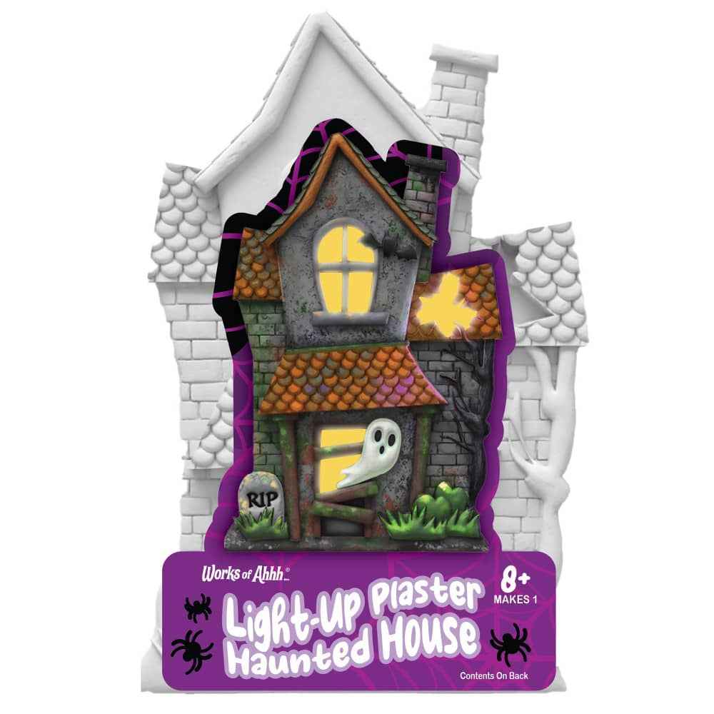 Haunted House - 6" Light-Up Plaster Paint Kit