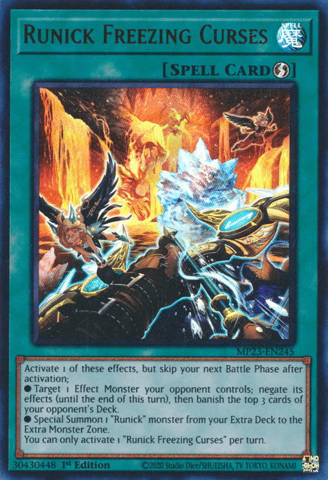 Runick Freezing Curses [MP23-EN245] Ultra Rare (ONLINE ORDER ONLY)